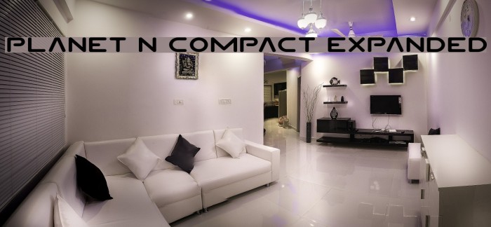 Planet N Compact Expanded Font examples