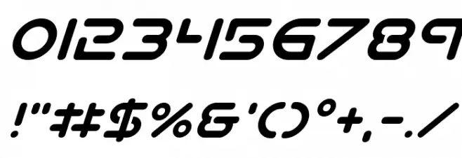 Planet N Compact Italic Font OTHER CHARS