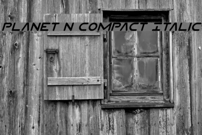 Planet N Compact Italic Font examples