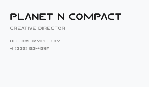 Planet N Compact Business Card