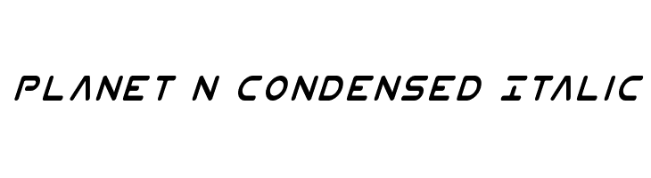 Planet N Condensed Italic  नि: शुल्क फ़ॉन्ट्स डाउनलोड