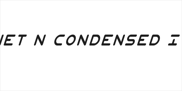 Planet N Condensed Italic Logo