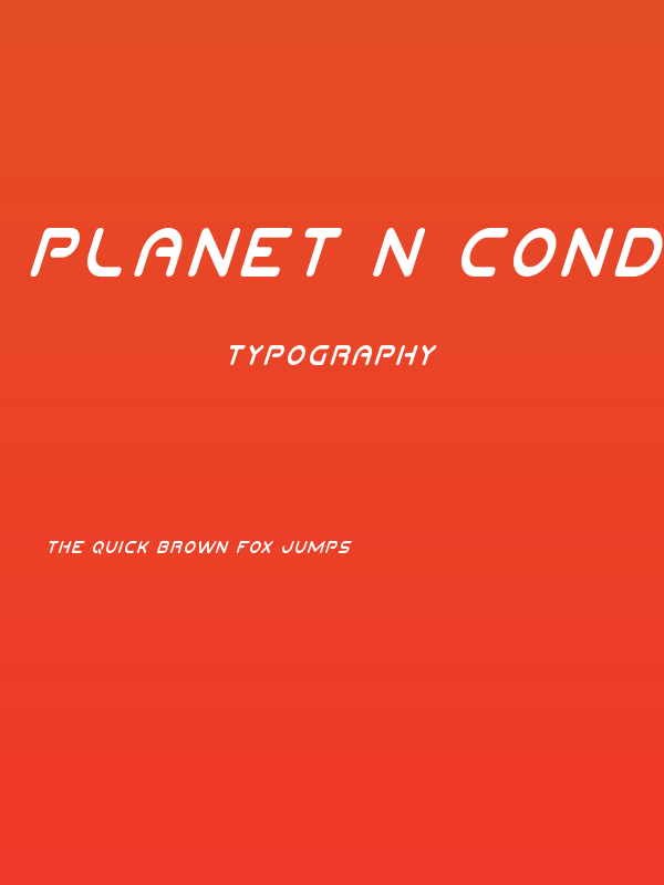 Planet N Condensed Italic Poster