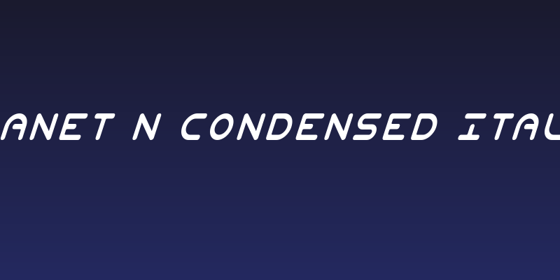 Planet N Condensed Italic Social Header