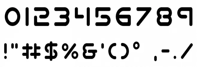 Planet N Condensed Font OTHER CHARS