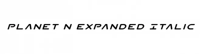 Planet N Expanded Italic  Frei Schriftart Herunterladen