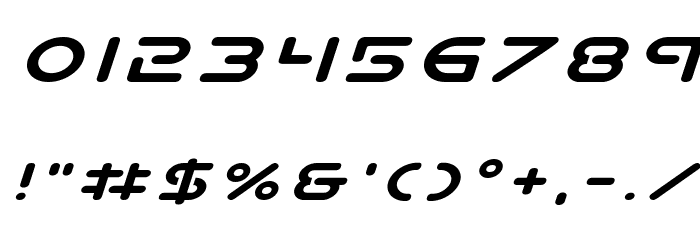 Planet N Expanded Italic フォント その他の文字