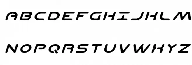 Planet N Expanded Italic フォント 大文字