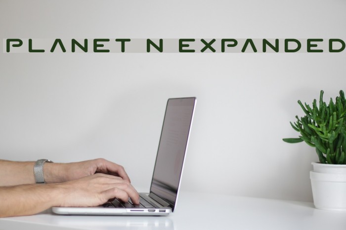 Planet N Expanded Font examples