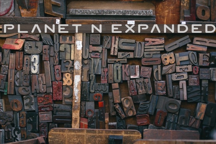 Planet N Expanded Font examples