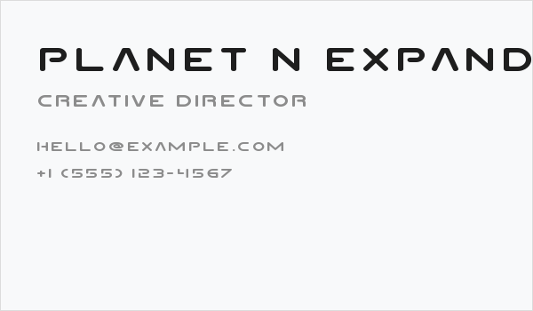 Planet N Expanded Business Card