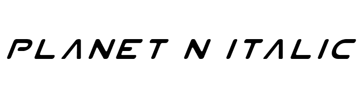 Planet N Italic Font