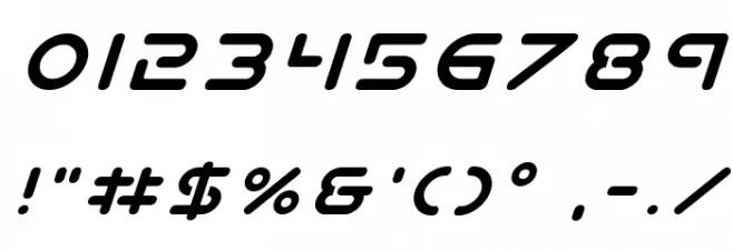 Planet N Italic Font OTHER CHARS