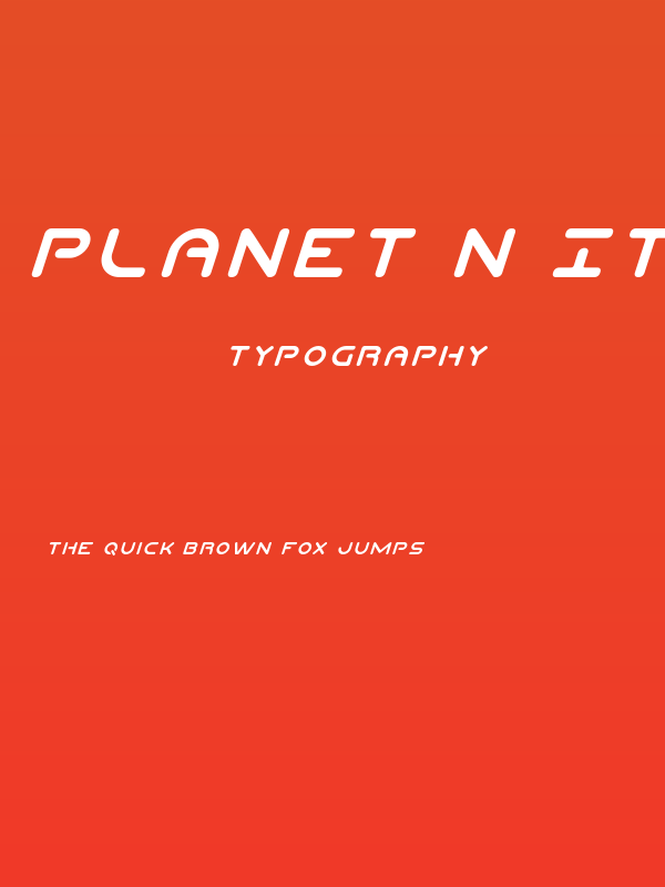 Planet N Italic Poster