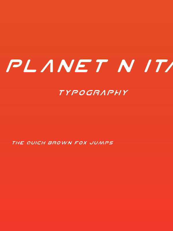 Planet N Italic Poster