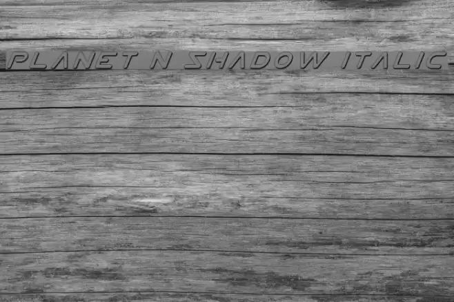 Planet N Shadow Italic Font examples