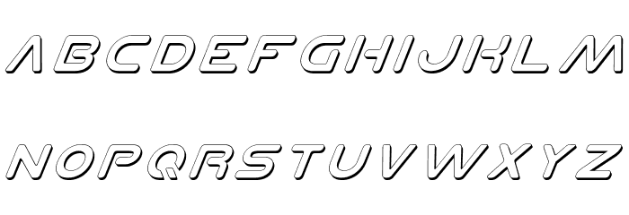 Planet N Shadow Italic Font LOWERCASE