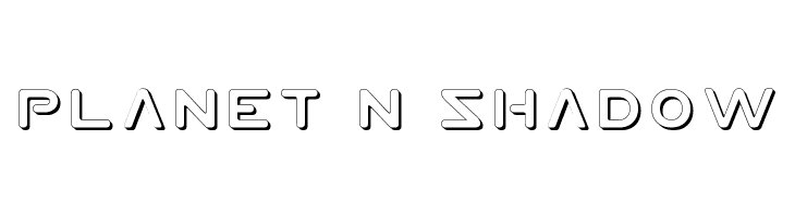 Planet N Shadow Font