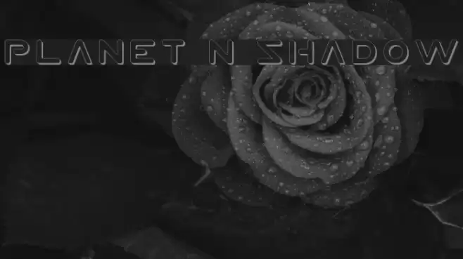 Planet N Shadow Font examples