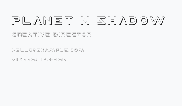 Planet N Shadow Business Card