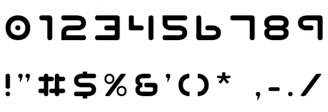 Planet N Font OTHER CHARS