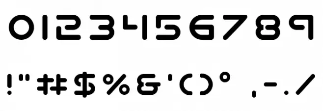 Planet N Font OTHER CHARS