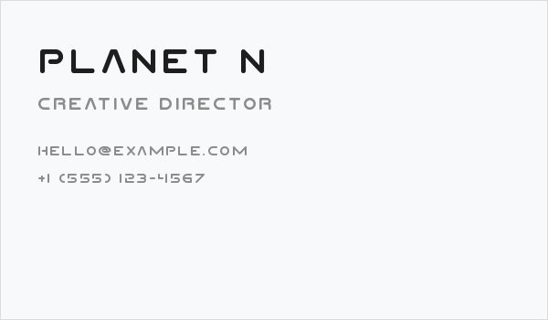Planet N Business Card