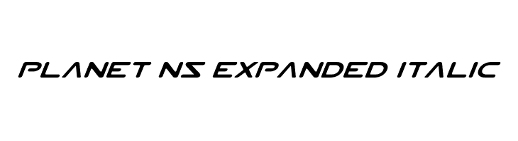 Planet NS Expanded Italic Font