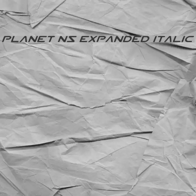 Planet NS Expanded Italic Fuentes examples