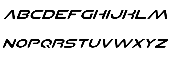 Planet NS Expanded Italic Font LOWERCASE