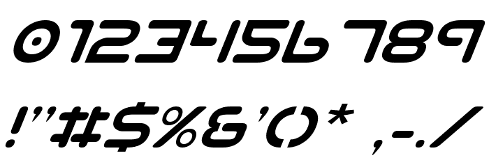 Planet NS Italic Font OTHER CHARS
