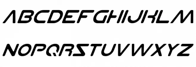 Planet NS Italic फ़ॉन्ट अपरकेस