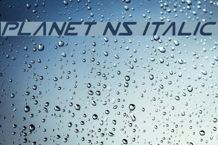 Planet NS Italic Font examples