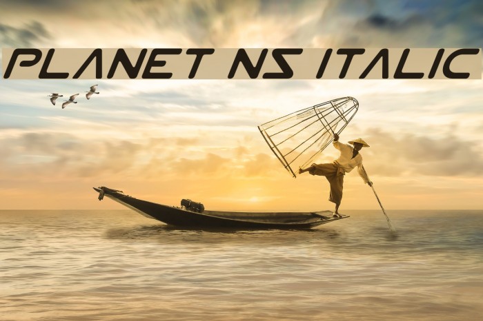 Planet NS Italic Font examples