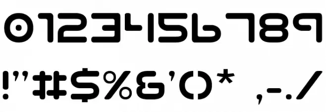 Planet NS Font OTHER CHARS