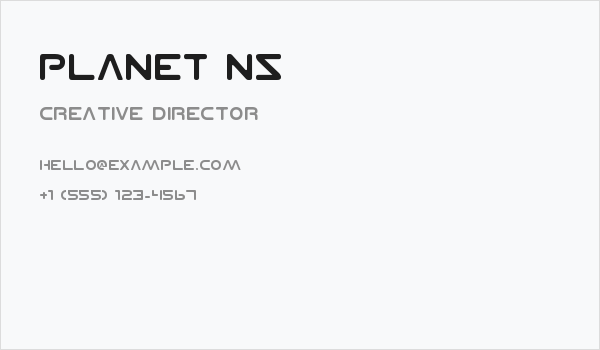 Planet NS Business Card