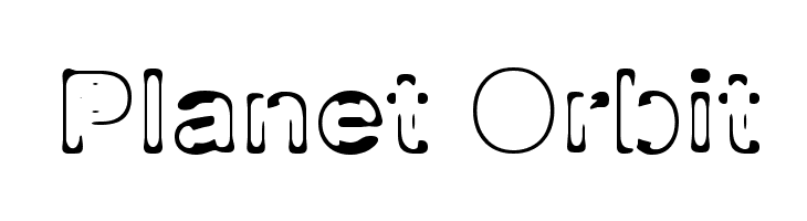 Planet Orbit Font