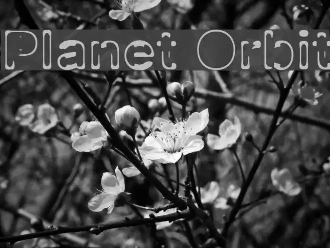 Planet Orbit Font examples