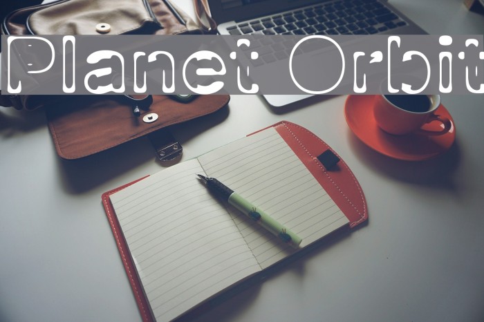 Planet Orbit Font examples