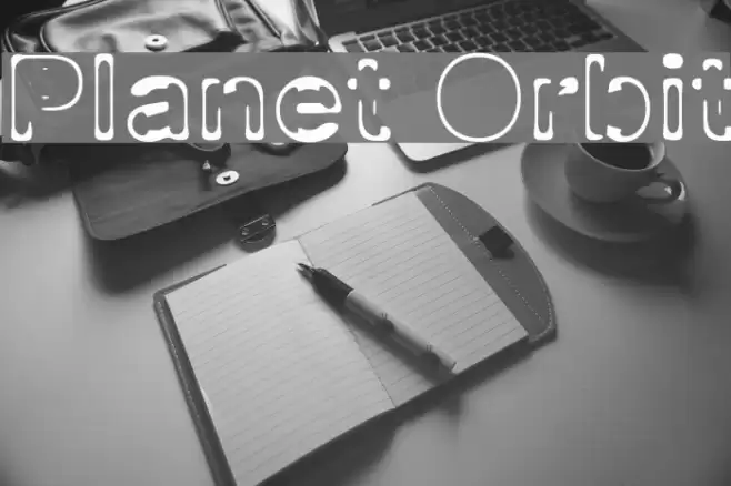 Planet Orbit Font examples
