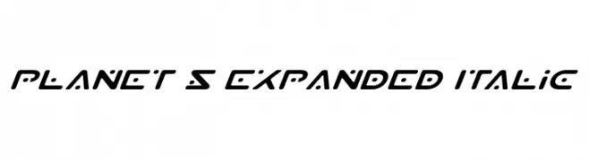 Planet S Expanded Italic  フリーフォントのダウンロード