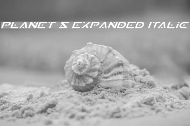 Planet S Expanded Italic Font examples