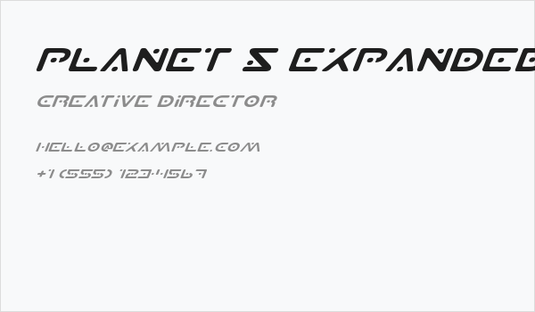 Planet S Expanded Italic Business Card