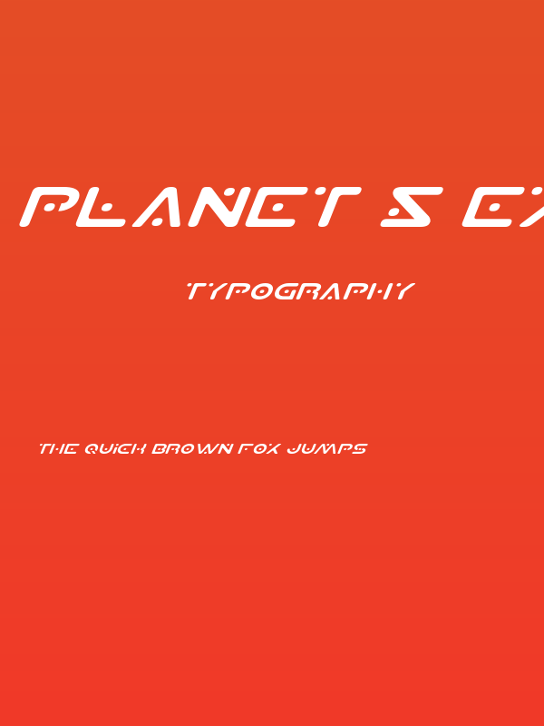 Planet S Expanded Italic Poster