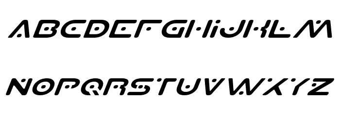 Planet S Expanded Italic Font LOWERCASE