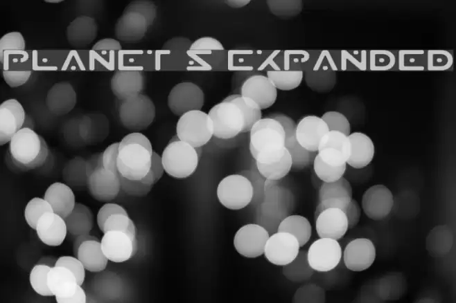 Planet S Expanded Font examples