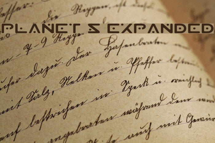 Planet S Expanded フォント examples