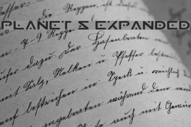 Planet S Expanded Font examples
