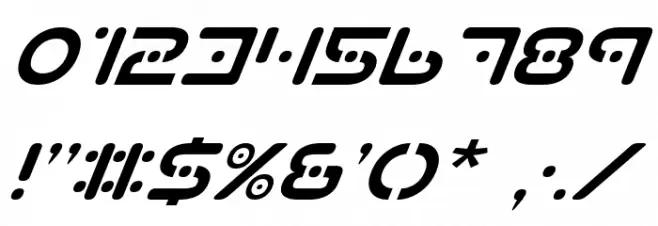 Planet S Italic Font OTHER CHARS