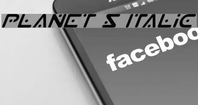 Planet S Italic Font examples